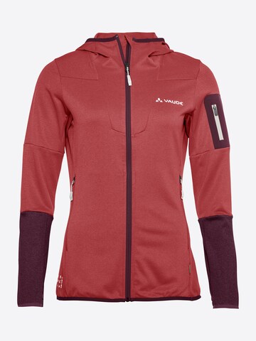 VAUDE Athletic Fleece Jacket 'Monviso' in Red: front
