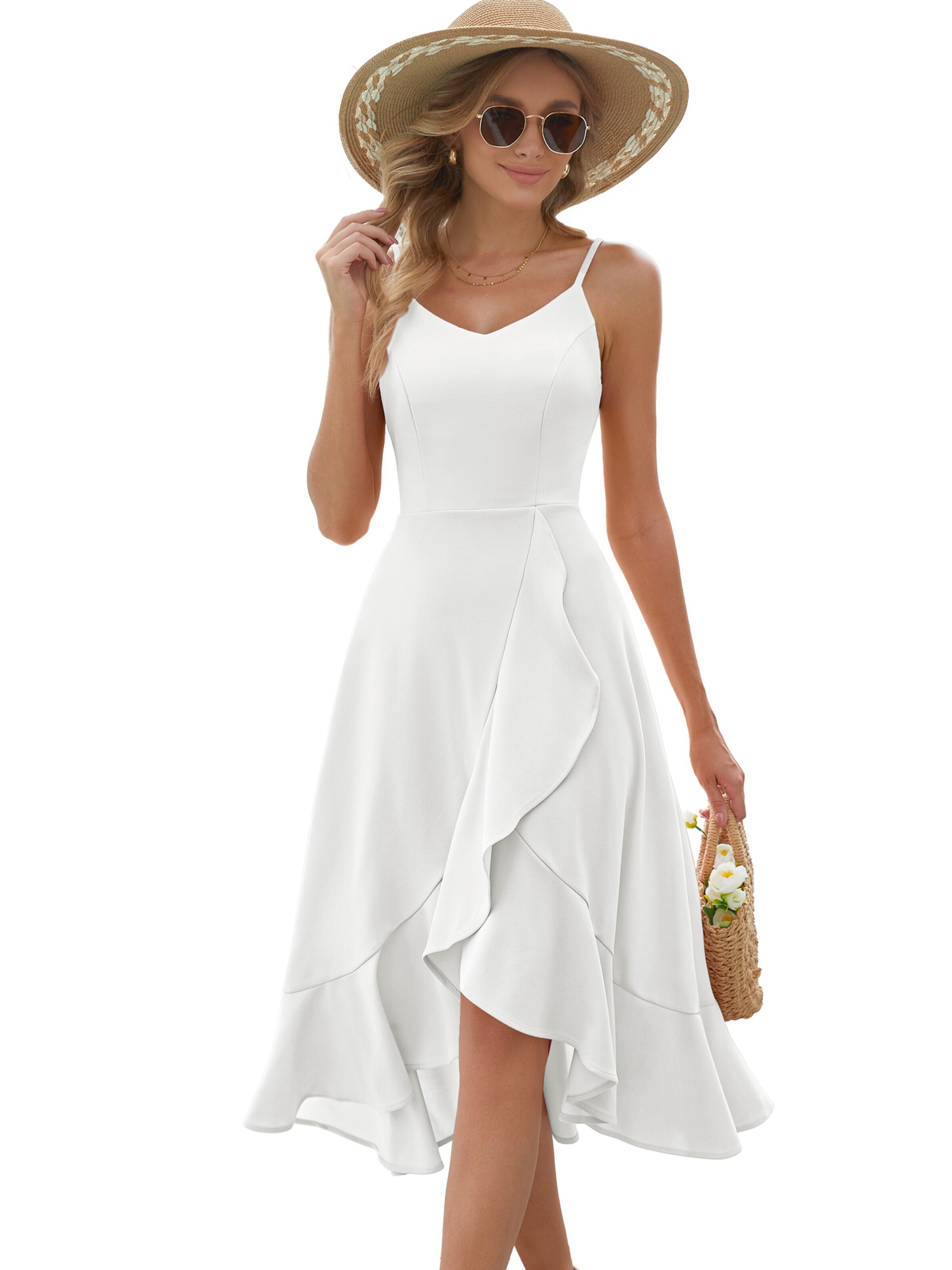 Zapaka Cocktail Dress in White