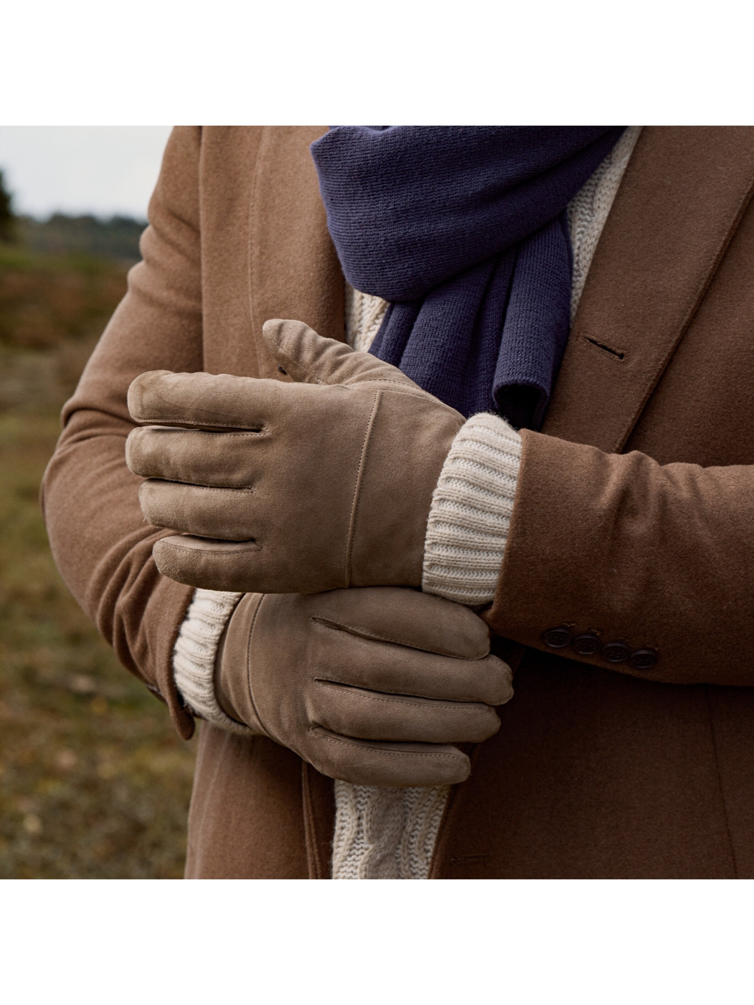 Fawler Fingerhandschuhe 'Hiems'‌‌‌ in Braun