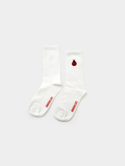 Bavarian Caps Athletic Socks 'Marienkäfer' in 36-40 in White, Item view