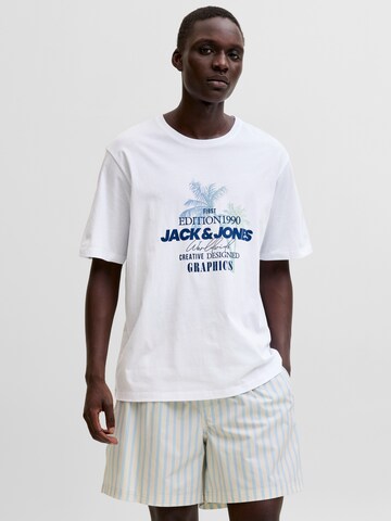 JACK & JONES Μπλουζάκι 'JJGRADIENT' σε λευκό: μπροστά