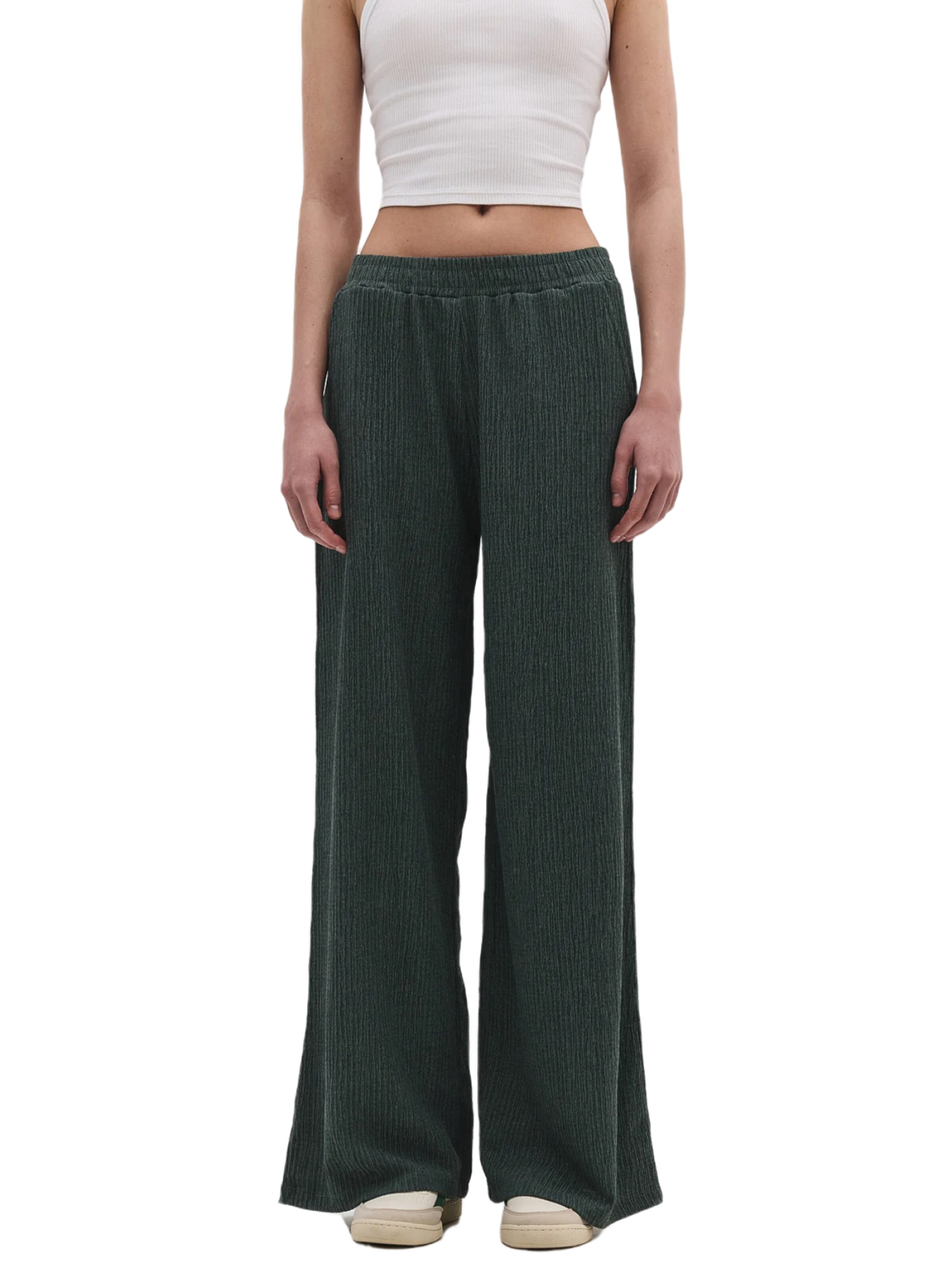 No Matter What Wide leg Pants in Green: front