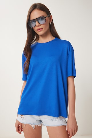 Happiness İstanbul Shirt in Blauw: voorkant