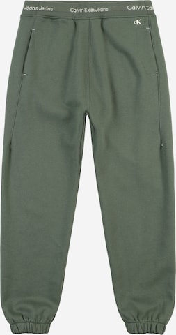 Pantalon 'INTARSIA' Calvin Klein Jeans en vert : devant