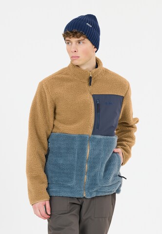 SLOPE Fleece jas 'Katau' in Bruin: voorkant