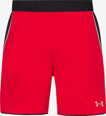 UNDER ARMOUR Workout Pants 'Velociti Pro 7in' in Red: front