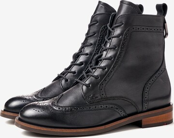 LLOYD Lace-Up Ankle Boots in Black: front