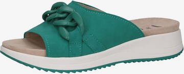 CAPRICE Mules in Green: front
