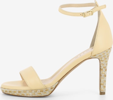 Sandales à lanières 'CANDIDA' EVITA en jaune : devant