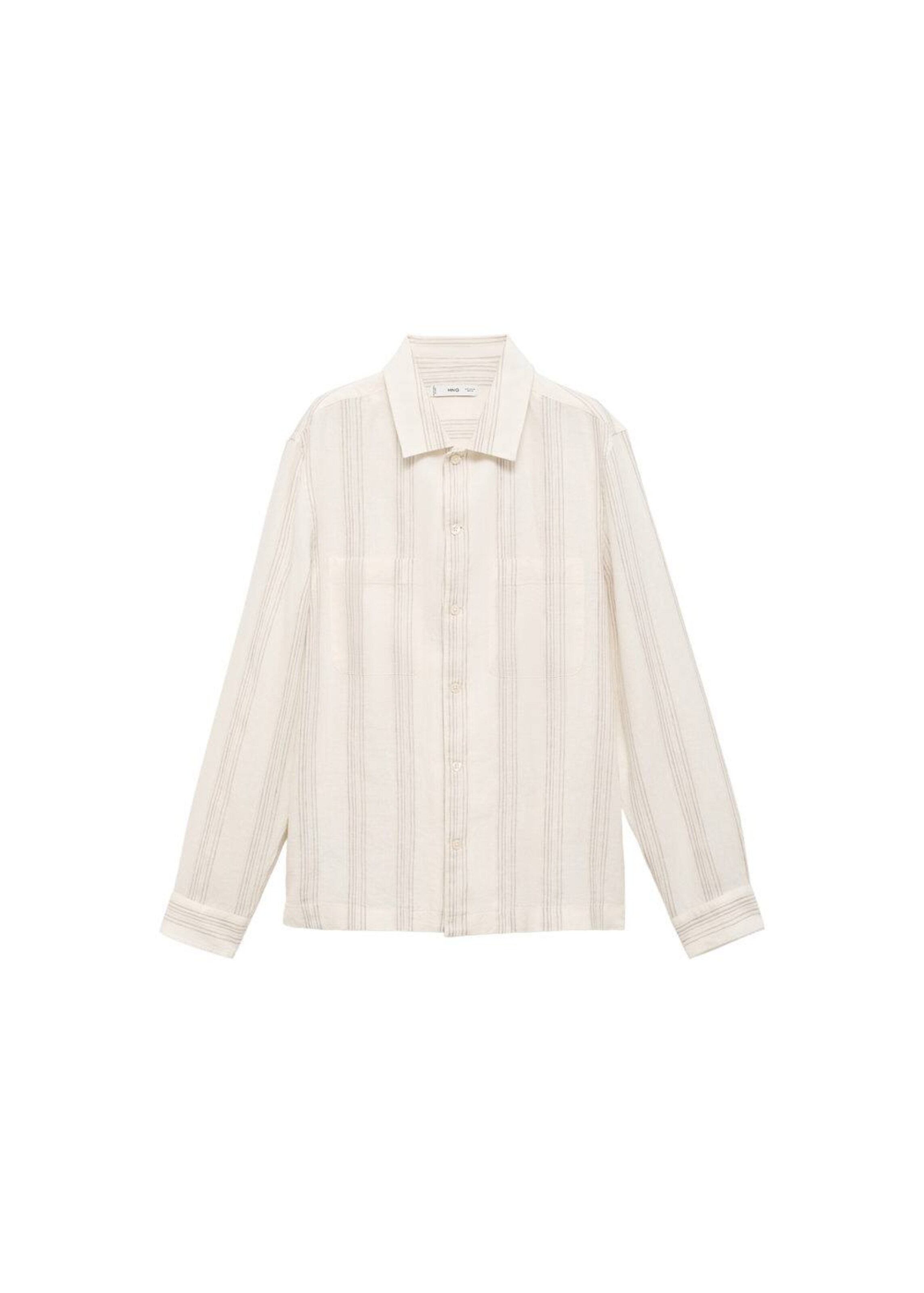 MANGO MAN Regular fit Button Up Shirt 'Ibiza' in Beige: front