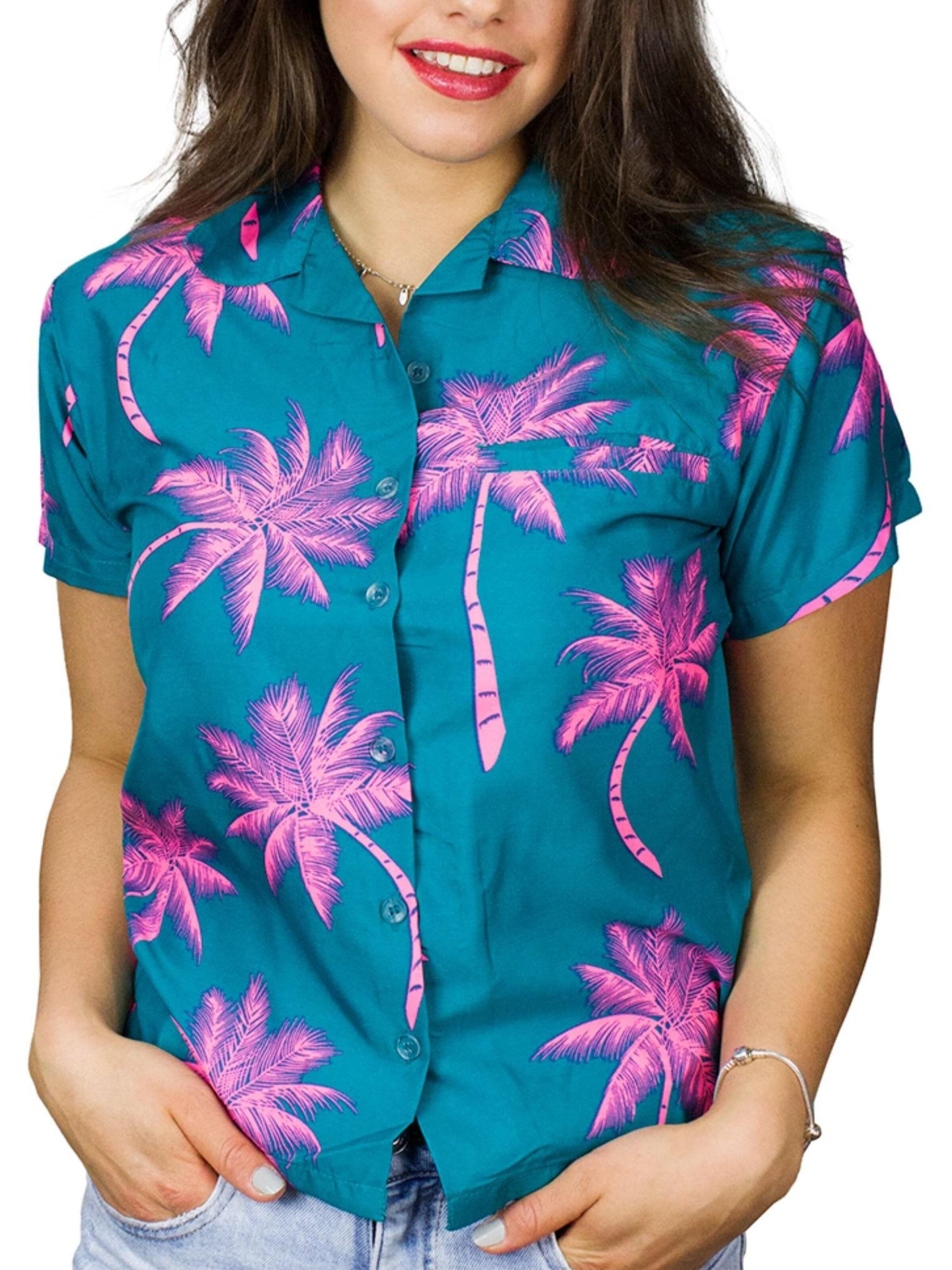King Kameha Bluse 'Palmshadow'‌‌‌ in Grün: Vorderseite
