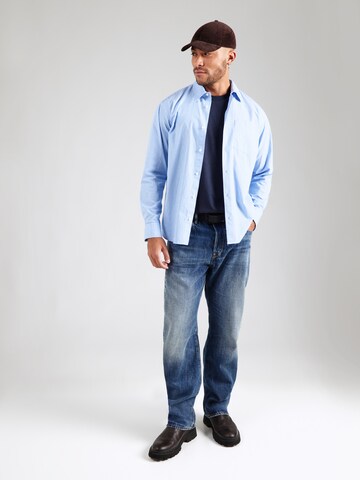 Marc O'Polo - Camisa 'T-shirt, short sleeve, crew neck' em azul