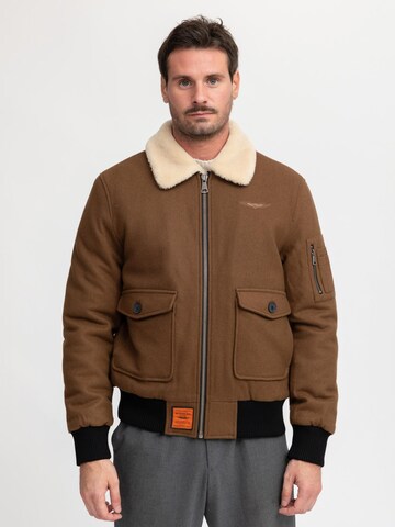 Bombers Winterjas 'AVIATOR MEN' in Beige: voorkant