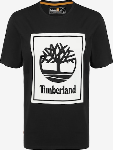 TIMBERLAND - Camiseta ' Stack Logo ' en negro: frente