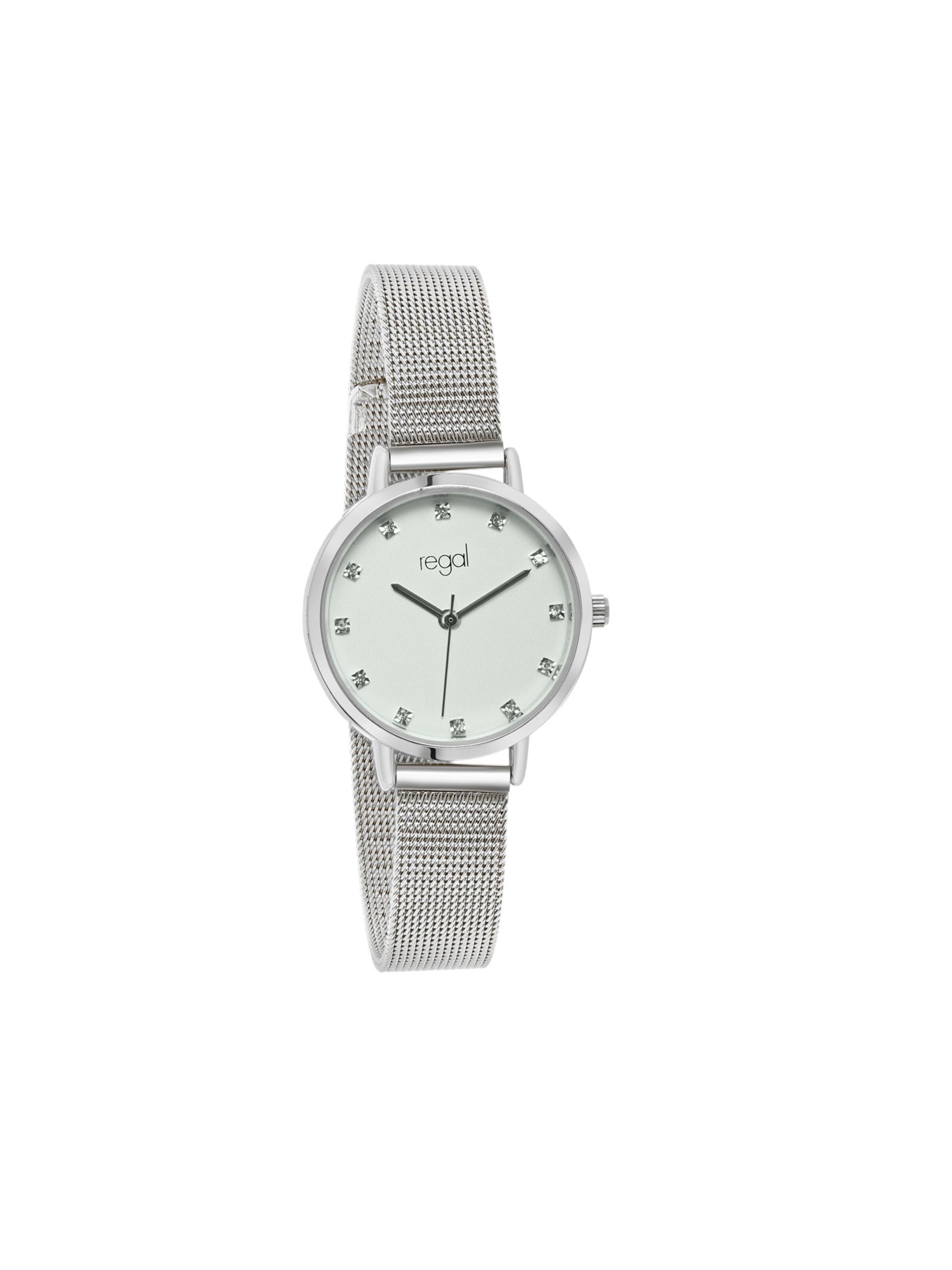 Lucardi Analog Watch in Silver: front