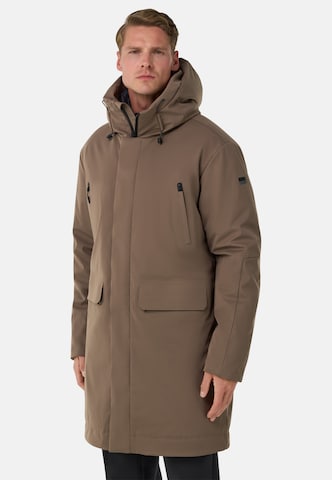 Boggi Milano Winter Parka in Brown: front
