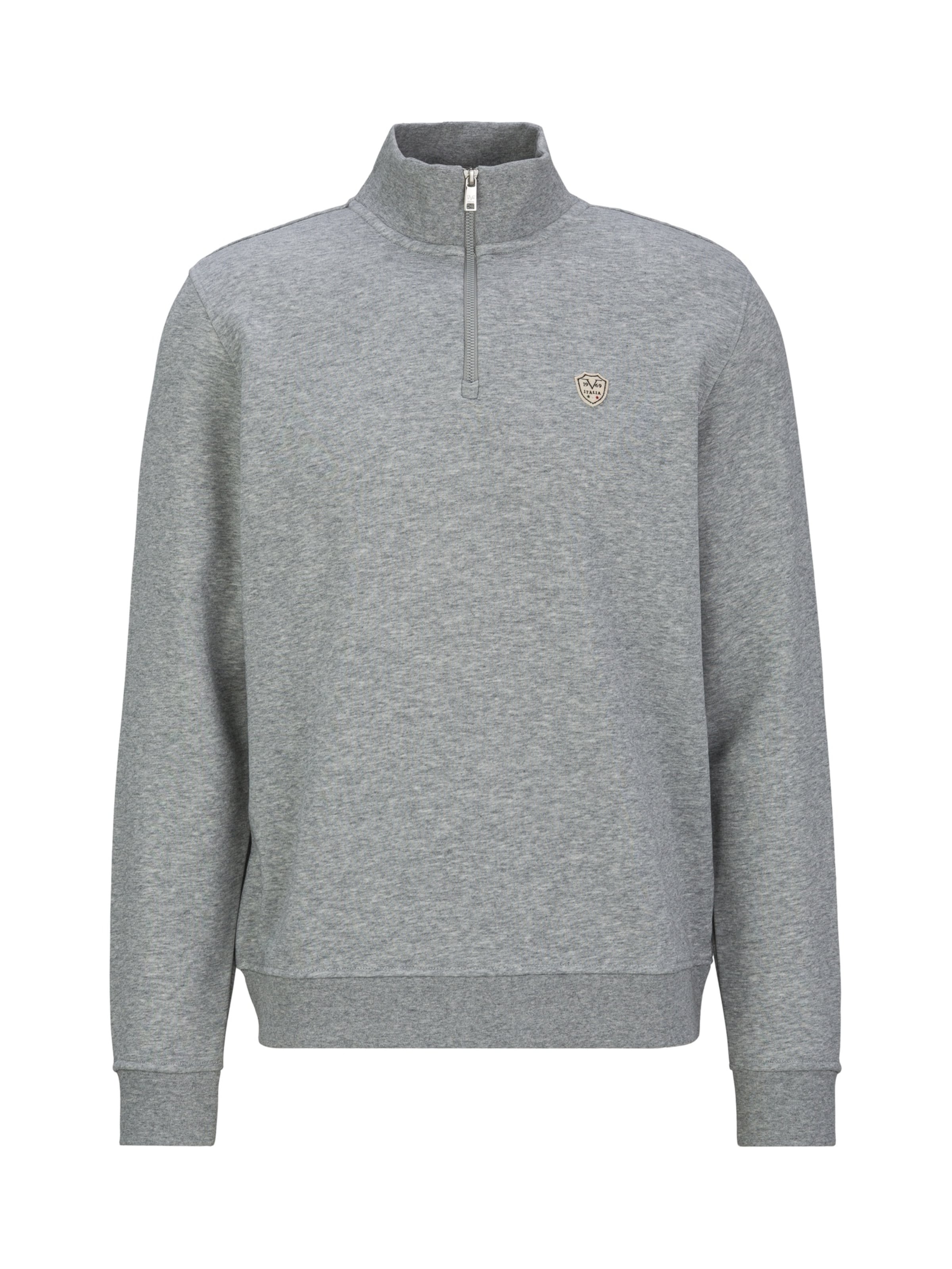19V69 ITALIA Sweatshirt ' Orazio ' in Grijs: voorkant