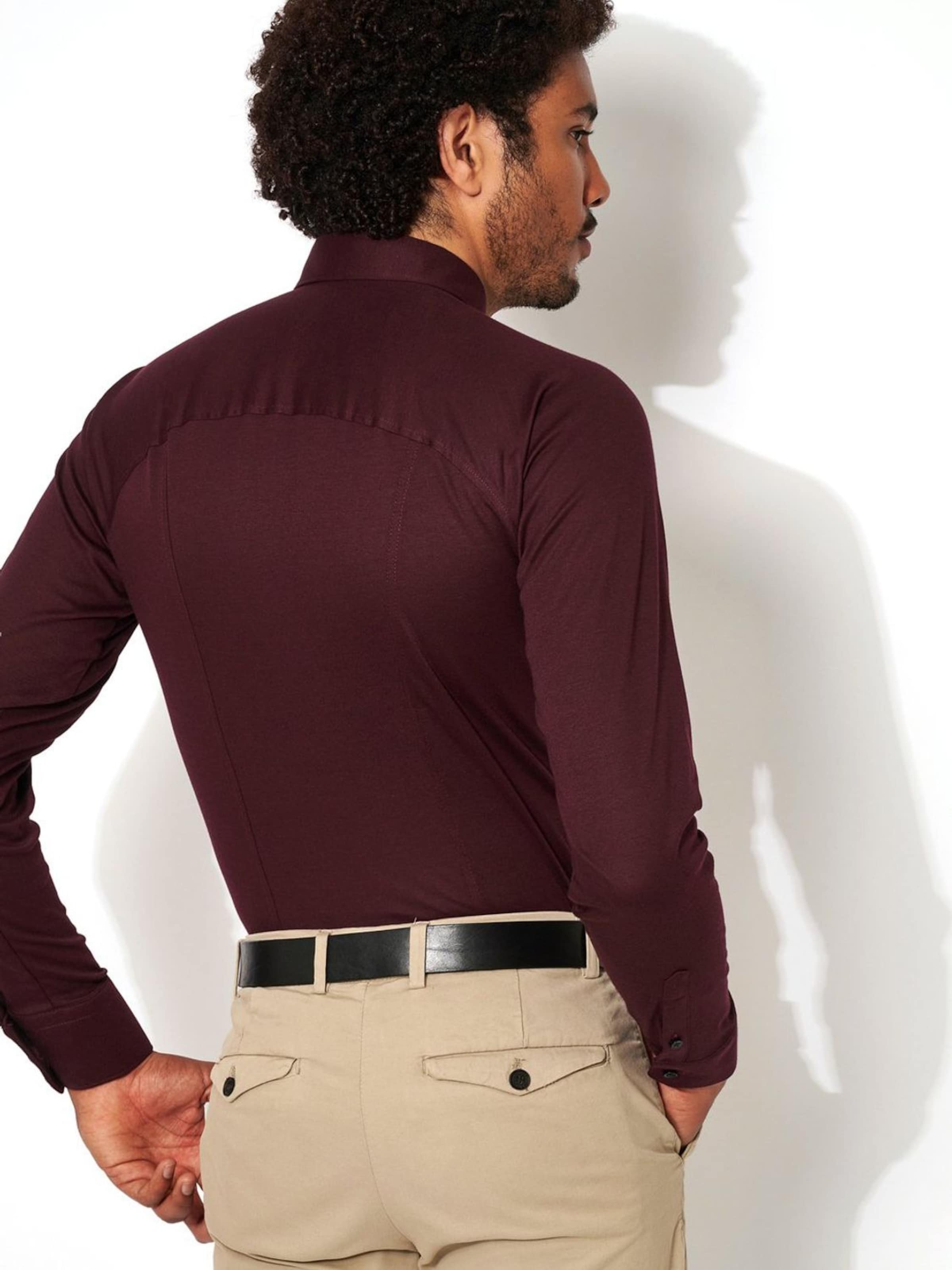 DESOTO Slim Fit Hemd 'Modern Kent'‌‌‌‌‌‌‌‌ in Rot