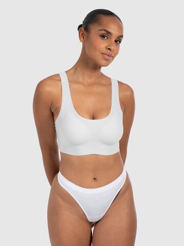 Bustier Soutien-gorge de sport ' Nysa ' Smilodox en blanc : devant