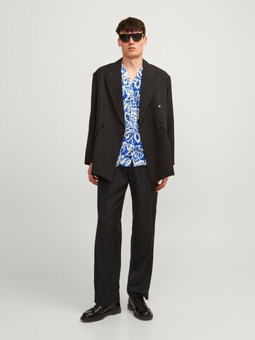 JACK & JONES Comfort fit Button Up Shirt 'JJBlurexton' in Blue