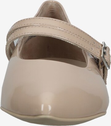 Paul Green Ballet Flats with Strap in Beige