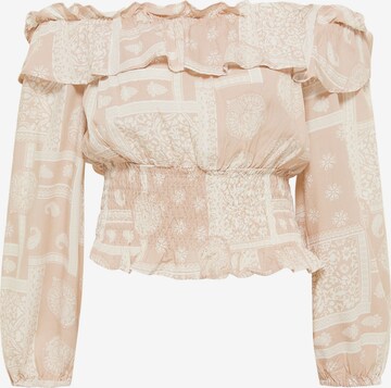 IZIA Blouse in Beige: voorkant