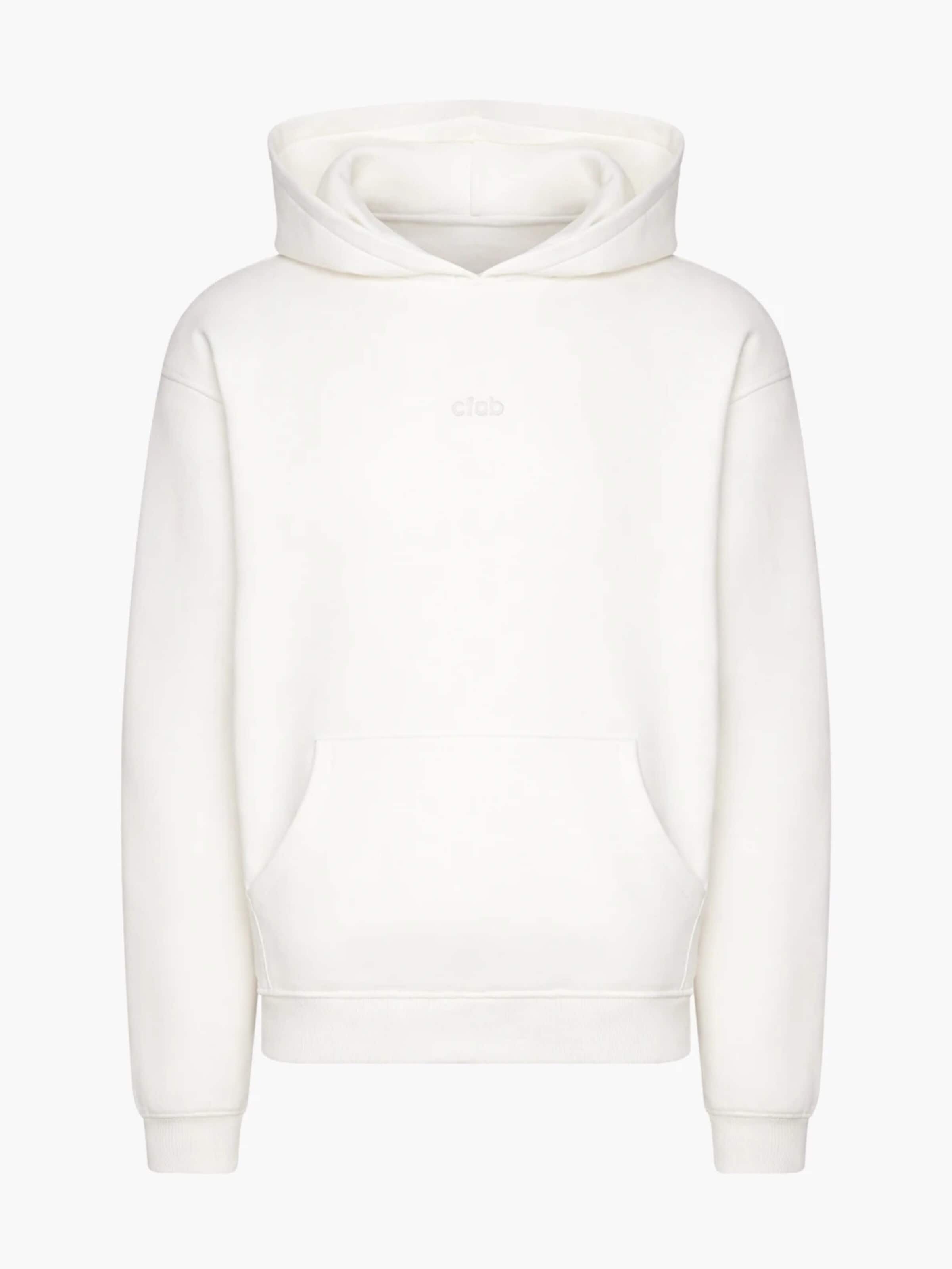 cfab (formerly creamy fabrics) - Sudadera 'Menswear Relaxed Fit Classic Hoodie' en blanco: frente