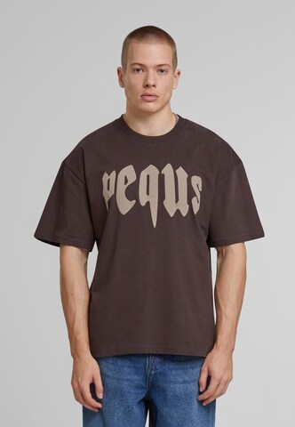 T-Shirt Pequs en marron : devant