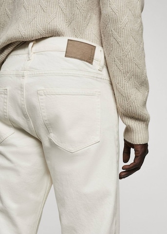 MANGO MAN Tapered Jeans 'Ben' in Beige