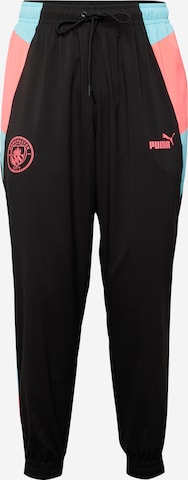 PUMA Конический (Tapered) Спортивные штаны 'MCFC' в Черный: спереди