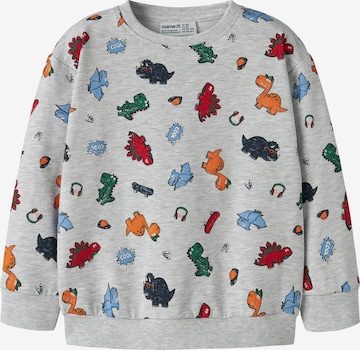 NAME IT Sweatshirt 'NMMLEON' in Grijs: voorkant