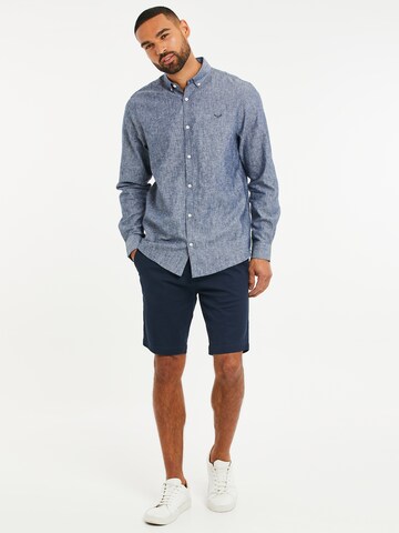 Threadbare Regular fit Button Up Shirt 'Bale' in Blue