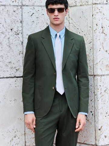 Slim fit Giacca da completo di Next in verde: frontale