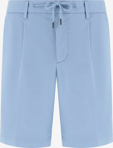 Boggi Milano Bandplooibroek in Blauw: voorkant