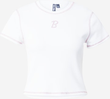 T-shirt 'BRANDY' PIECES en blanc : devant