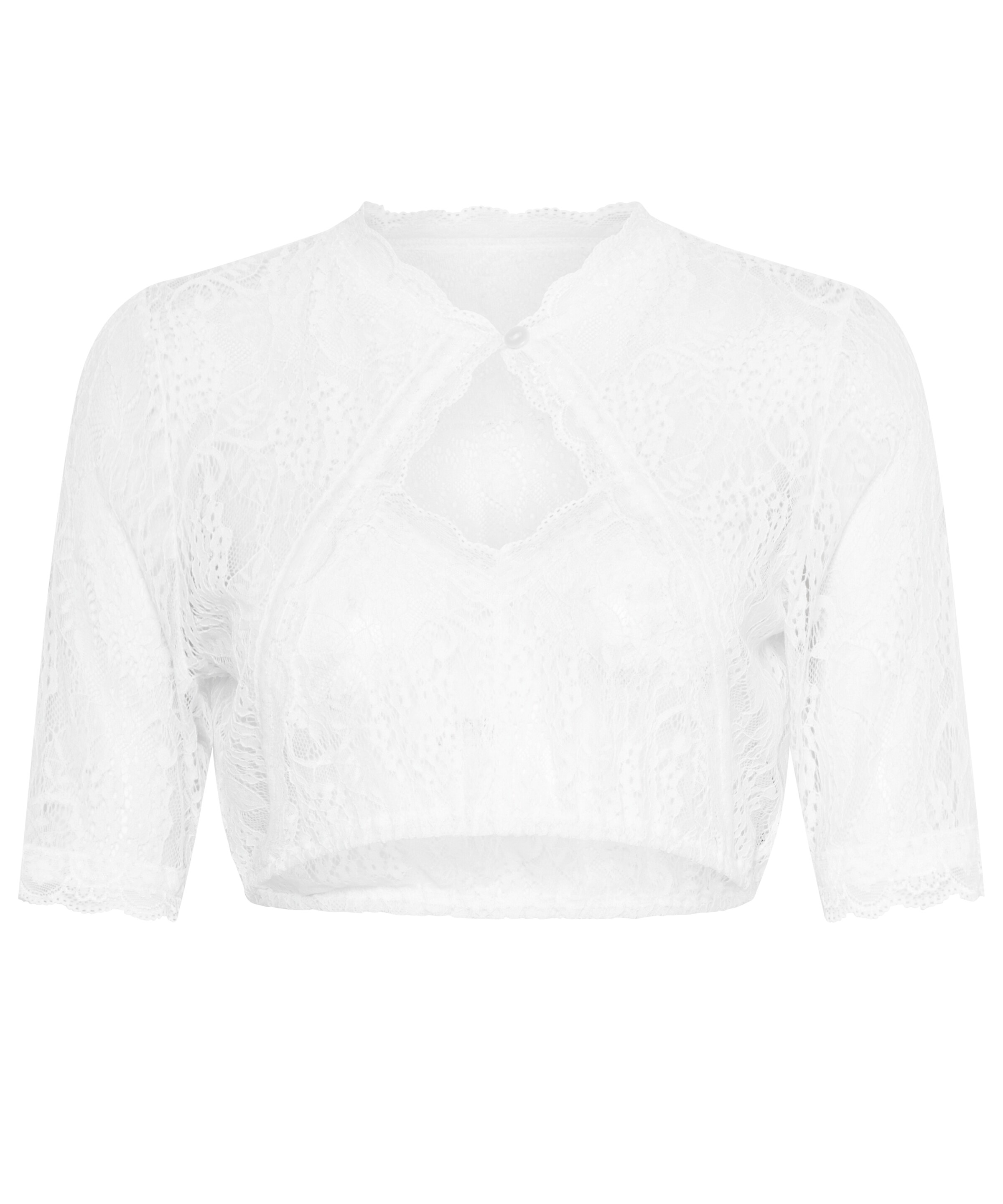 Hofglanz Dirndlbluse in Weiß: Vorderseite