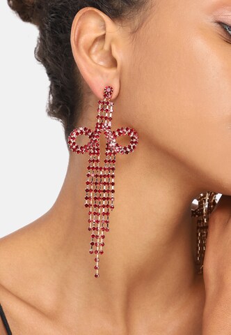 SOHI Earrings 'Golda' in Red: front