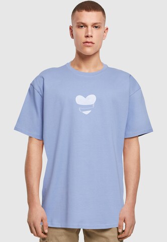 Maglietta 'Hugs & Love - Heart Hug' di Merchcode in blu: frontale