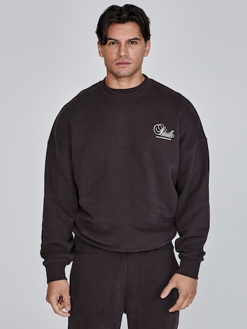 Sweat-shirt SikSilk en marron : devant