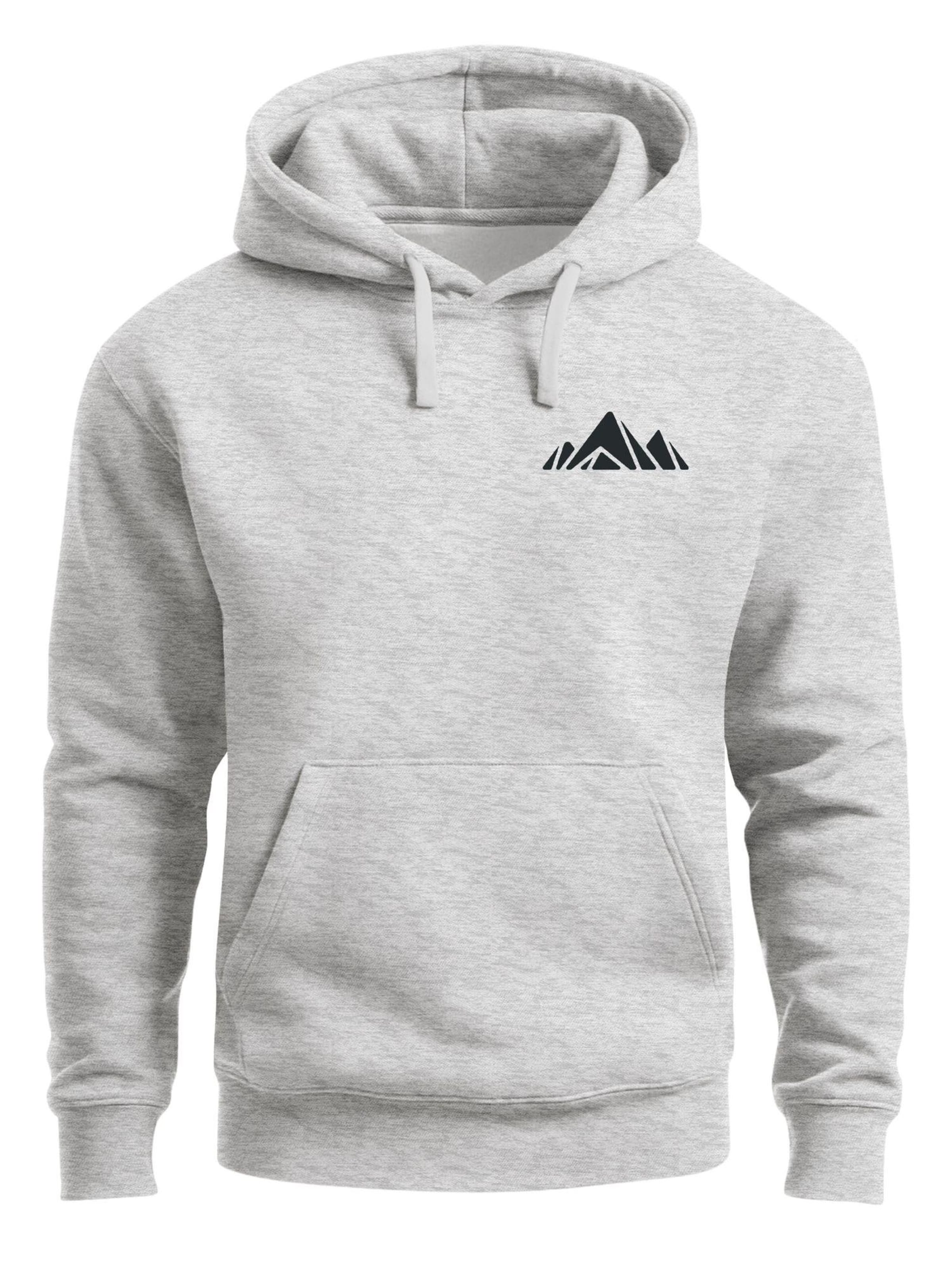 Neverless Sweatshirt 'Berg Polygon' in Grey: front