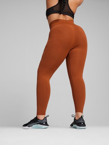 PUMA Skinny Workout Pants in Brown