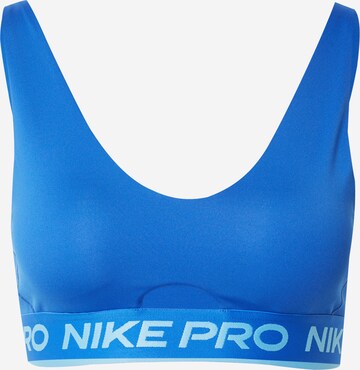 Bustier Soutien-gorge de sport 'INDY' NIKE en bleu : devant