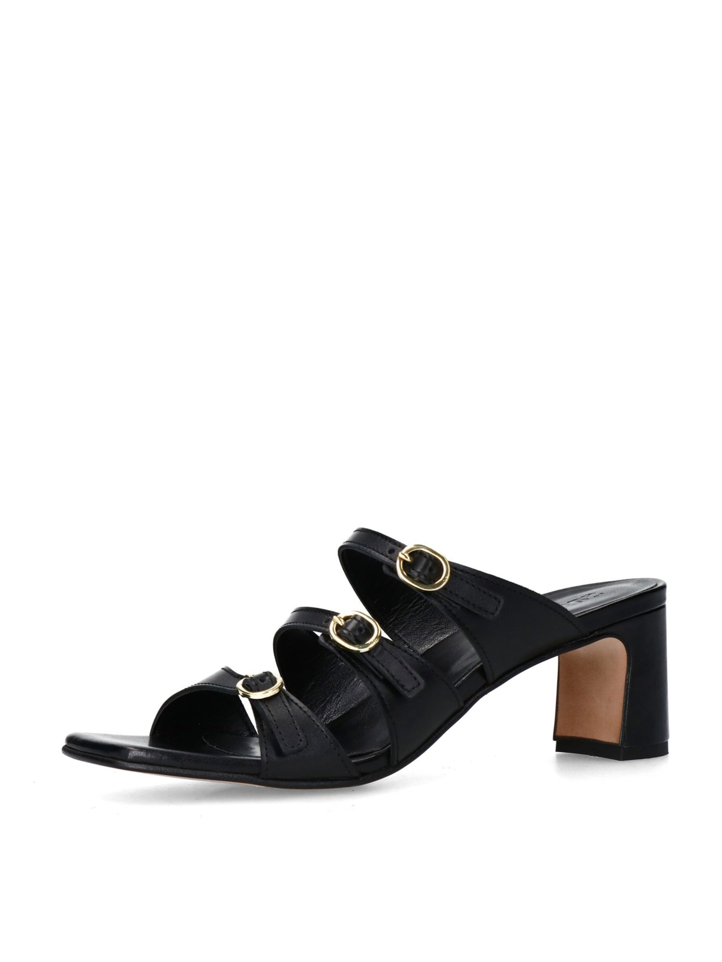 Mule SACHA en noir : devant