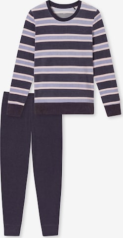 SCHIESSER Pyjama 'Casual Essentials' in Blau: Vorderseite