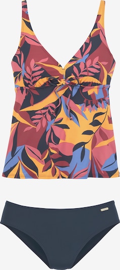 SUNSEEKER Bikini in de kleur Marine / Sinaasappel / Framboos, Productweergave