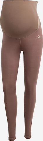 Pantalon de sport 'Optime Essentials' ADIDAS PERFORMANCE en marron : devant