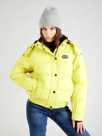 TOPSHOP Χειμερινό μπουφάν σε κίτρινο: μπροστά