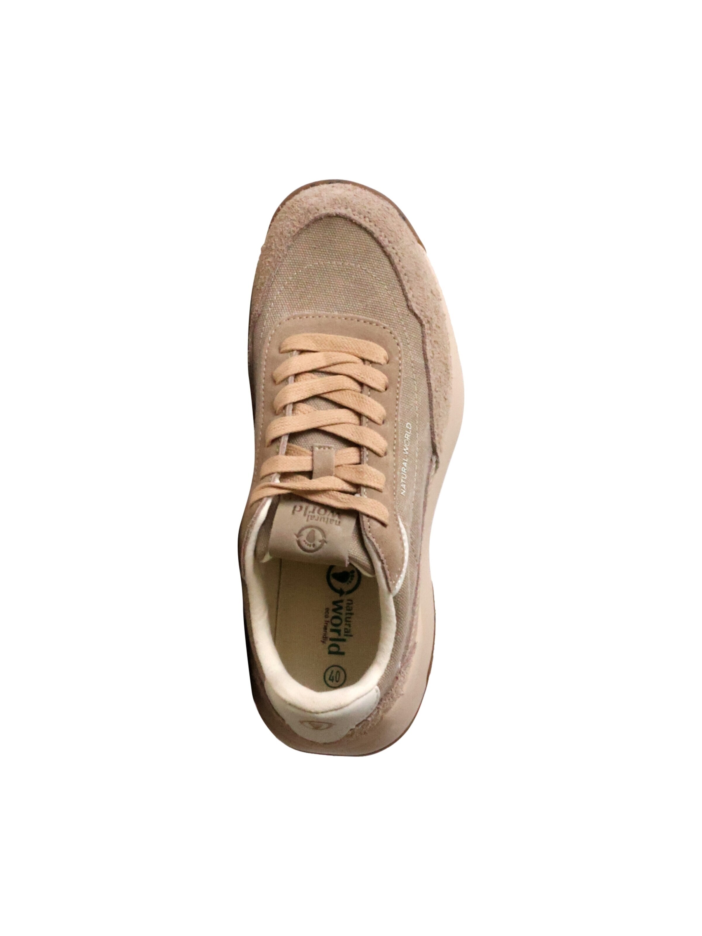 Tamaris Athletic lace-up shoe 'Estellencs-Sneaker aus Leder' in Beige