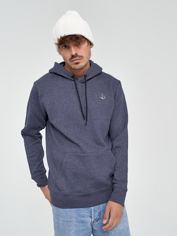 Mikon Sweatshirt 'Anker' in Blauw: voorkant