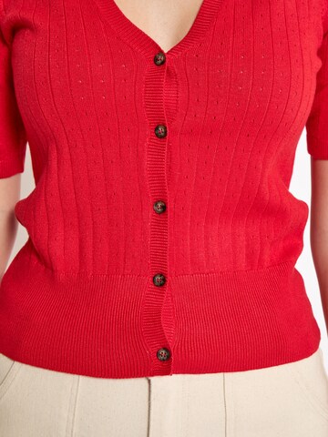 DESIRES Gebreid vest 'Geisha' in Rood